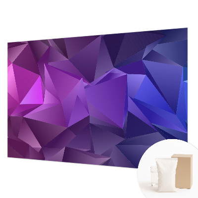 Custom size wall mural with a purple triangle pattern