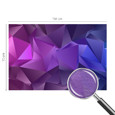 Custom size wall mural with a purple triangle pattern