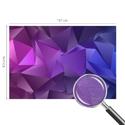 Custom size wall mural with a purple triangle pattern