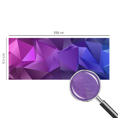 Custom size wall mural with a purple triangle pattern