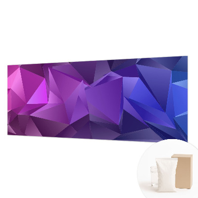 Custom size wall mural with a purple triangle pattern