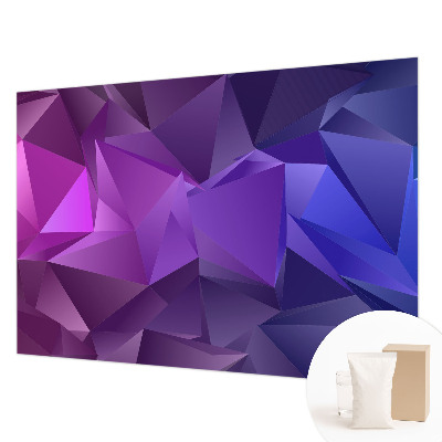 Custom size wall mural with a purple triangle pattern