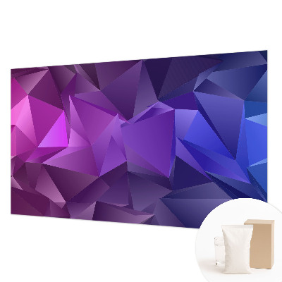 Custom size wall mural with a purple triangle pattern