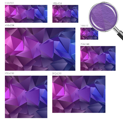 Custom size wall mural with a purple triangle pattern