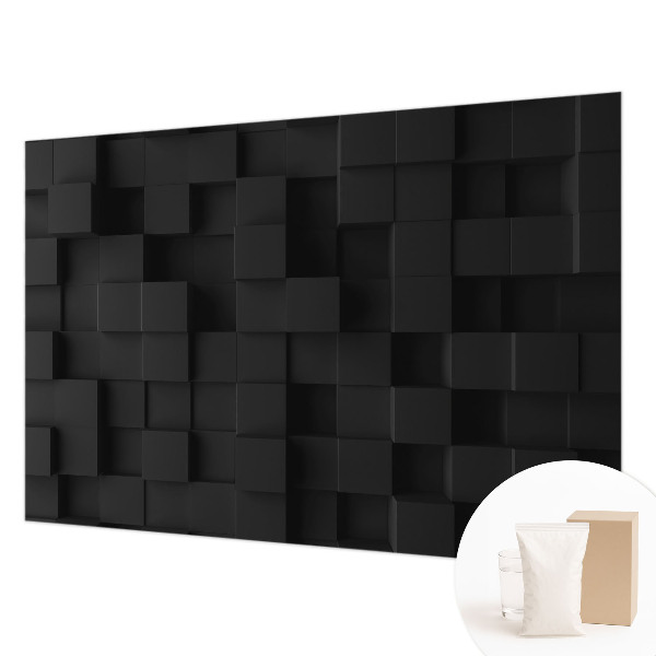 Large wall mural wallpaper with a three-dimensional cubes design