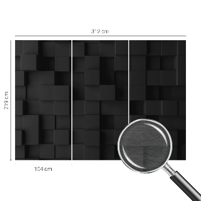 Large wall mural wallpaper with a three-dimensional cubes design