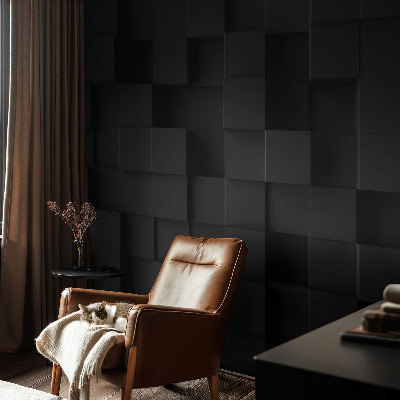 Large wall mural wallpaper with a three-dimensional cubes design