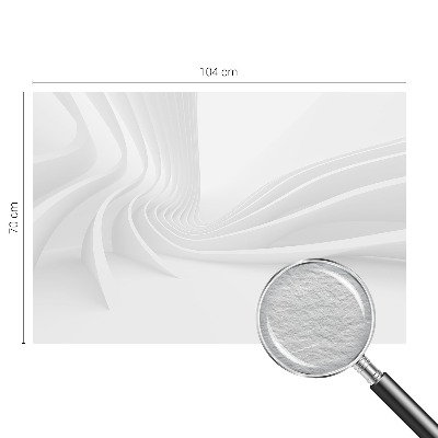 Modern wall mural with wavy line design