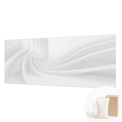 Modern wall mural with wavy line design