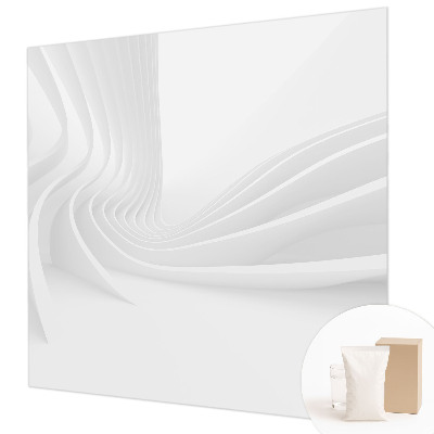 Modern wall mural with wavy line design