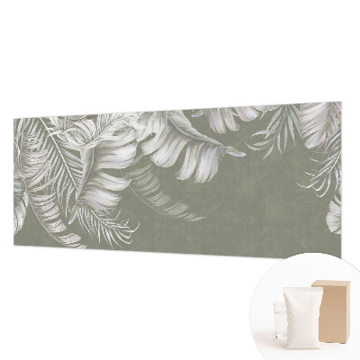 Modern wall mural for living room with a delicate leaves design