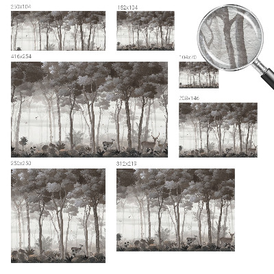 High quality photo wallpaper with a forest scene titled 