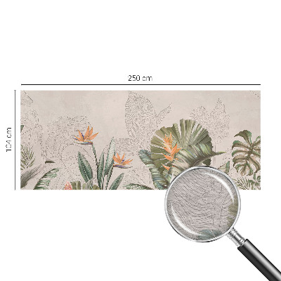 Premium wall mural for bedroom with a tropical flowers design