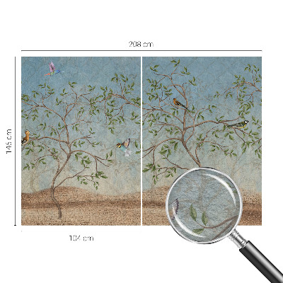 Wall mural Birds in the trees