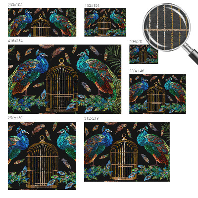Large wall mural wallpaper featuring a peacock image