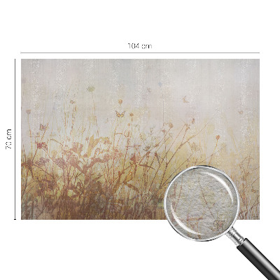 Custom size wall mural featuring a meadow harmony design