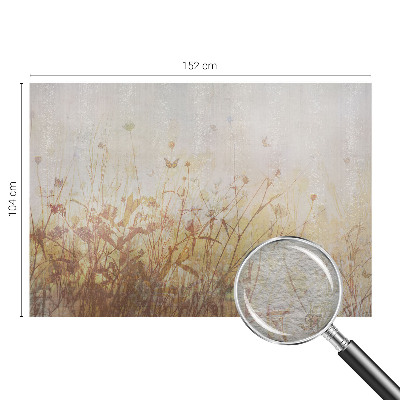 Custom size wall mural featuring a meadow harmony design