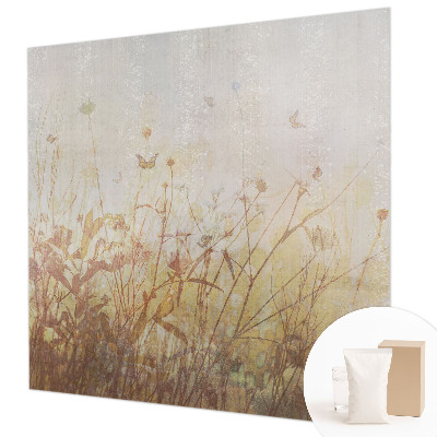 Custom size wall mural featuring a meadow harmony design