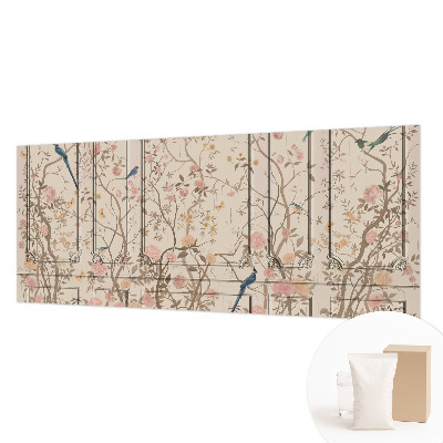 Large wall mural wallpaper with a birds and flowers pattern
