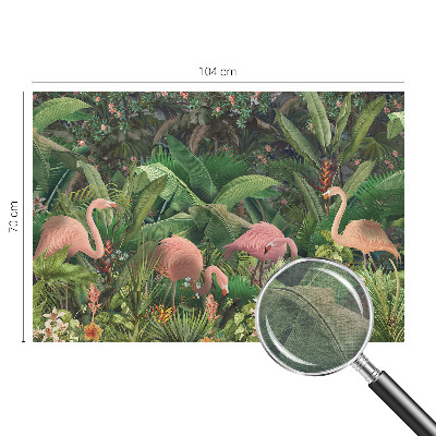 Wallpaper mural for living room Pink flamingos