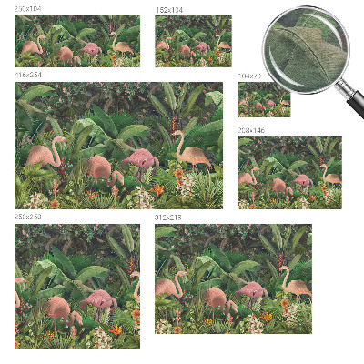 Wallpaper mural for living room Pink flamingos