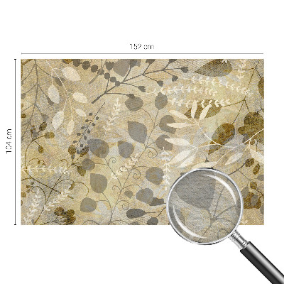 Modern wall mural for living room Twig leaves