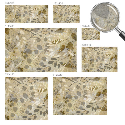 Modern wall mural for living room Twig leaves