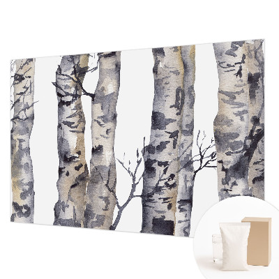 High quality photo wallpaper with an aspen forest motif
