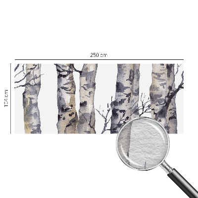 High quality photo wallpaper with an aspen forest motif