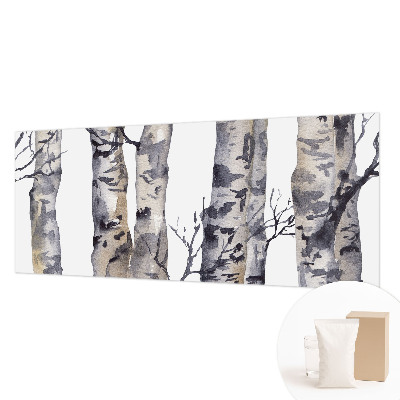 High quality photo wallpaper with an aspen forest motif