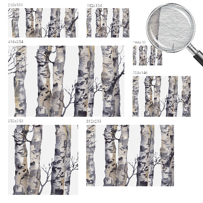 High quality photo wallpaper with an aspen forest motif