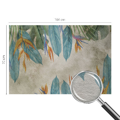High quality wall mural wallpaper with a tropical flowers design