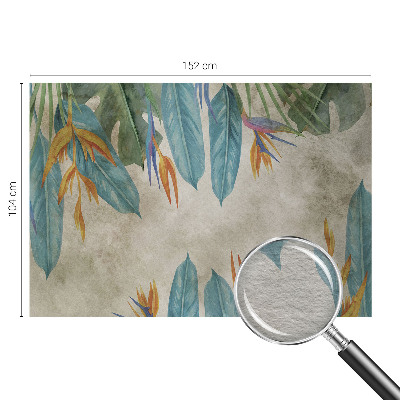 High quality wall mural wallpaper with a tropical flowers design