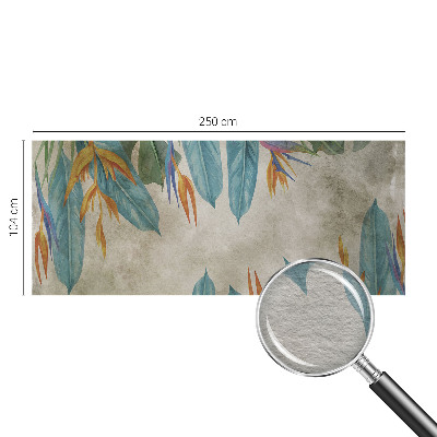 High quality wall mural wallpaper with a tropical flowers design