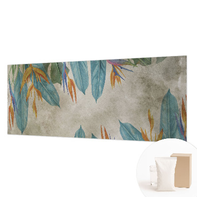 High quality wall mural wallpaper with a tropical flowers design