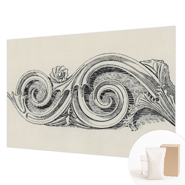 Premium wall mural for bedroom with a plant ornament design