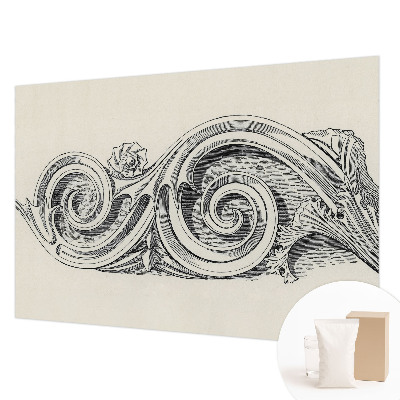 Premium wall mural for bedroom with a plant ornament design