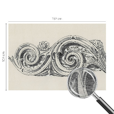 Premium wall mural for bedroom with a plant ornament design