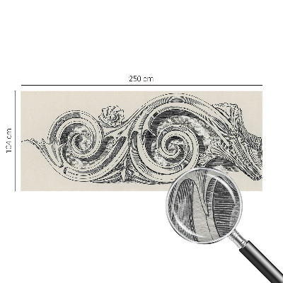 Premium wall mural for bedroom with a plant ornament design