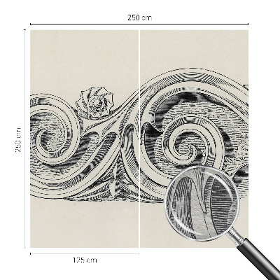 Premium wall mural for bedroom with a plant ornament design