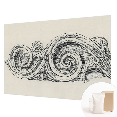 Premium wall mural for bedroom with a plant ornament design