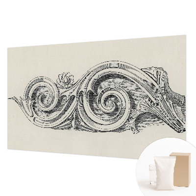 Premium wall mural for bedroom with a plant ornament design