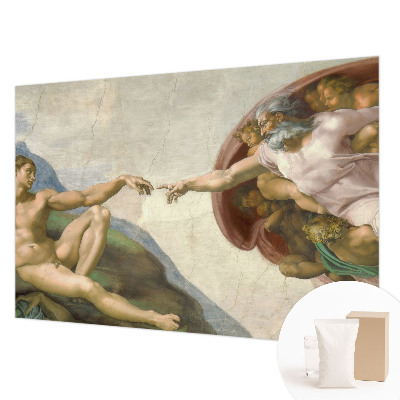 Non-woven wall mural with a spiritual contact motif