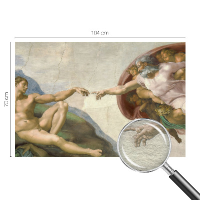 Non-woven wall mural with a spiritual contact motif