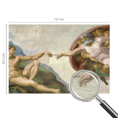 Non-woven wall mural with a spiritual contact motif