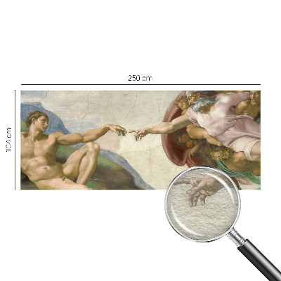 Non-woven wall mural with a spiritual contact motif