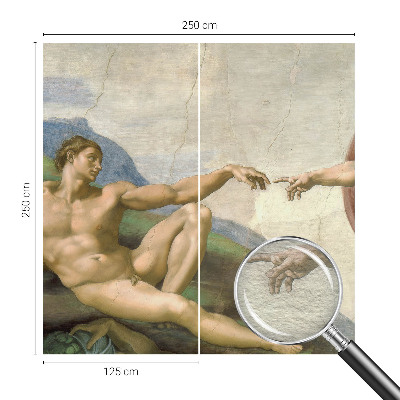 Non-woven wall mural with a spiritual contact motif