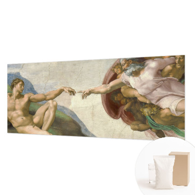 Non-woven wall mural with a spiritual contact motif