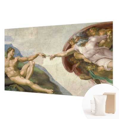 Non-woven wall mural with a spiritual contact motif