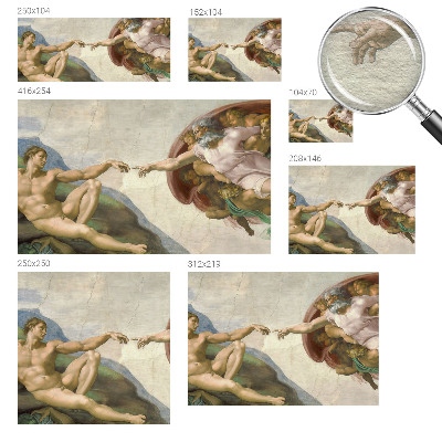 Non-woven wall mural with a spiritual contact motif